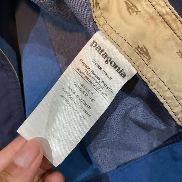 Patagonia Vintage Blue Striped Bathing Suit swim trunks - Picture 3 of 6